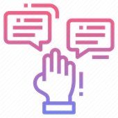 graphic of a hand raised