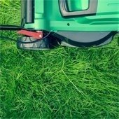lawnmower over grass