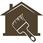 graphic of house with paintbrush