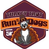 Run for the dogs turkey trot logo