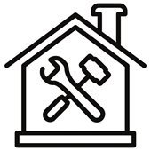 graphic of house with tools