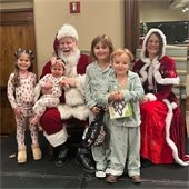 group at santa party