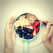 bowl of oats with fruit