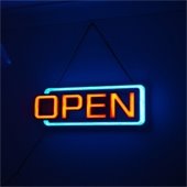 "Open" sign