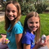 girls with egg craft