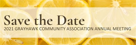 Save the Date notice for the Annual Meeting