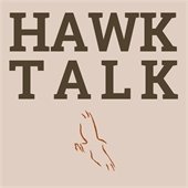Hawk talk and a hawk logo