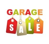 Garage Sale sign with tags