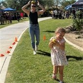 mom and daughter playing