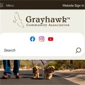 landing page of the grayhawk website