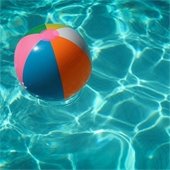 beach ball in pool