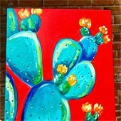 Cactus painting