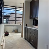cabinet and windows in the new guardhouse